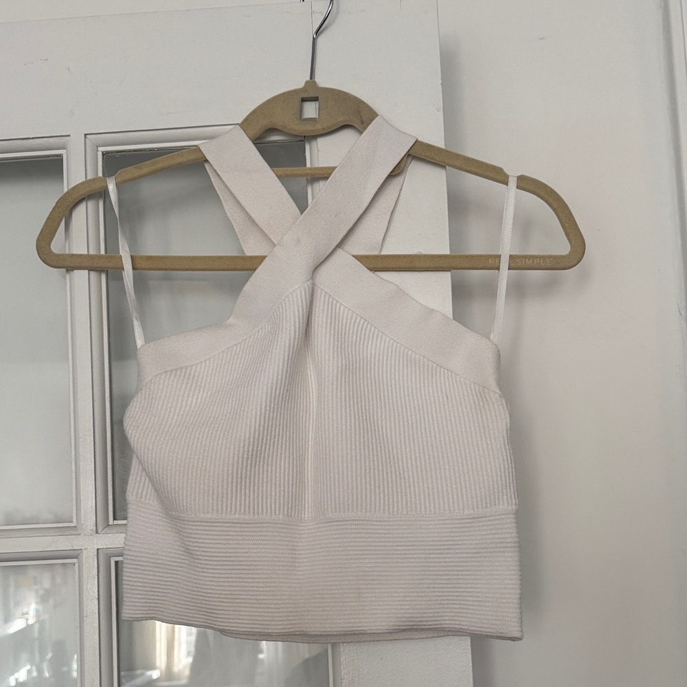 White Cross-Strap Top